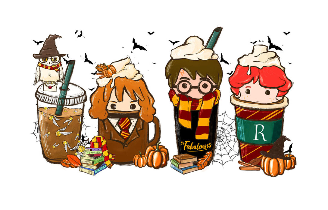 Harry et les coupes LATTÉ Édition Automne - Coton Ouaté Unisexe