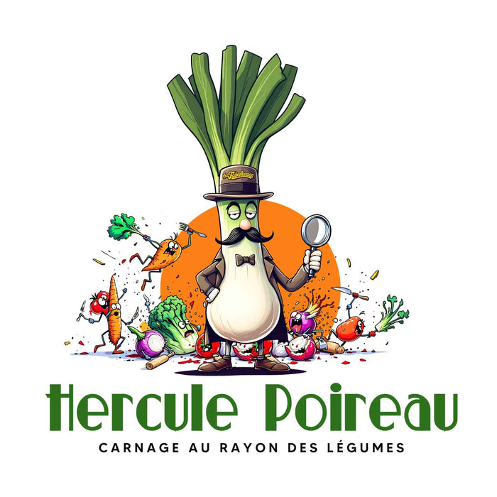 Hercule Poireau Carnage au rayon des légumes - Coton Ouaté Unisexe