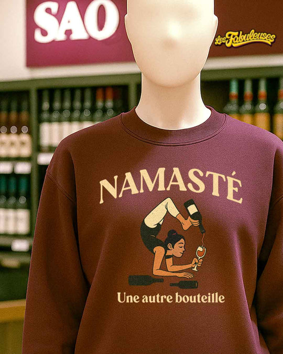 NAMASTÉ une autre bouteille - Coton Ouaté Unisexe