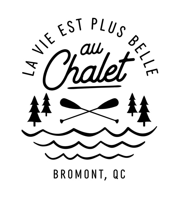 Fille de Chalet / La vie est plus belle au chalet - Coton Ouaté Unisexe à capuche