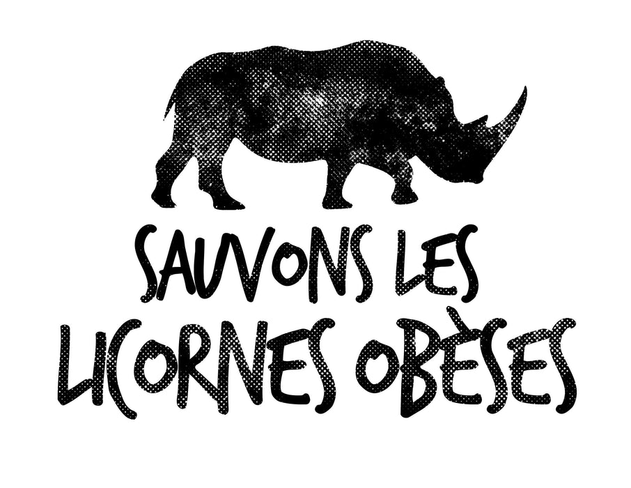 Sauvons les Licornes Obèses- T-Shirt
