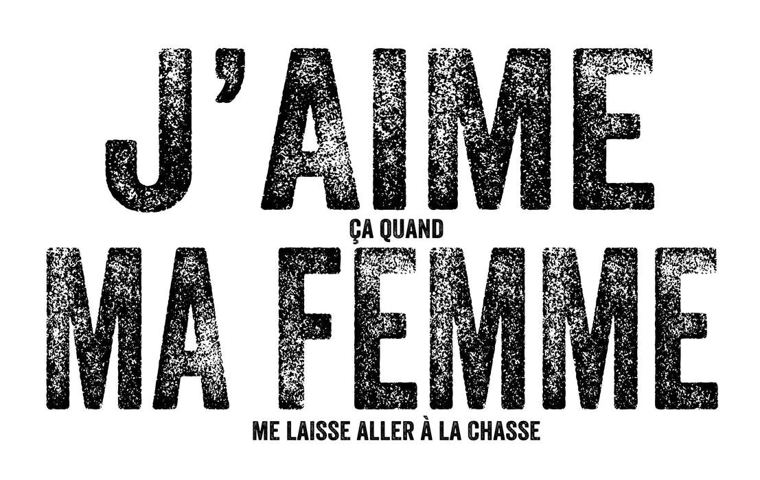J'aime ça quand ma femme - T-Shirt Col en ROND HOMME *texte personnalisé