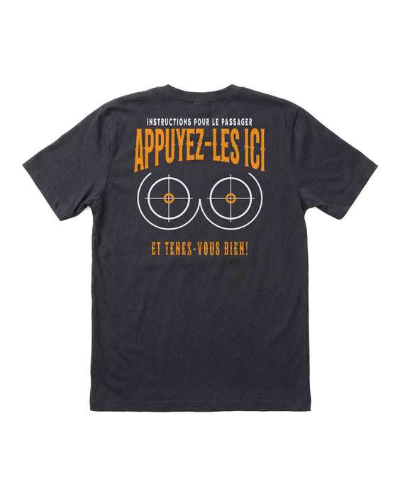 Instruction pour le passager Appuyez-les ici - T-Shirt