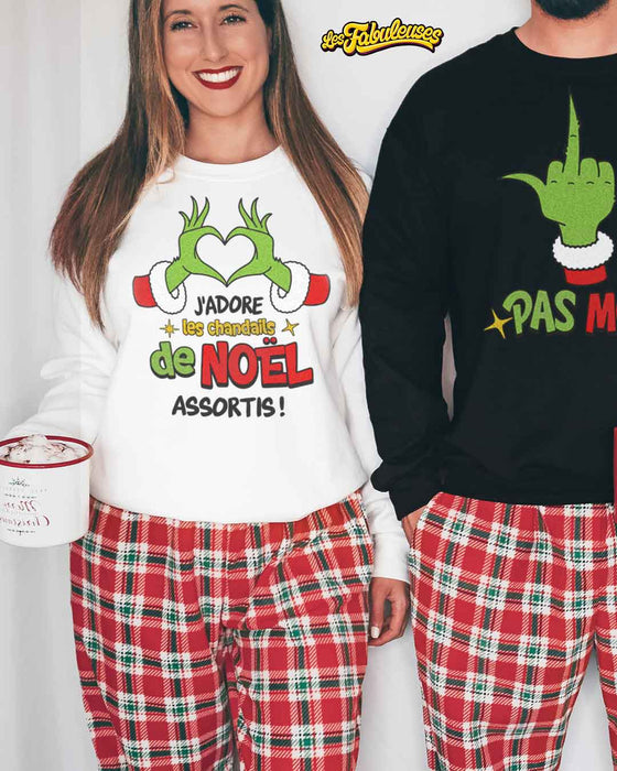 J'adore les chandails de Noël assortis ! - Coton Ouaté Unisexe