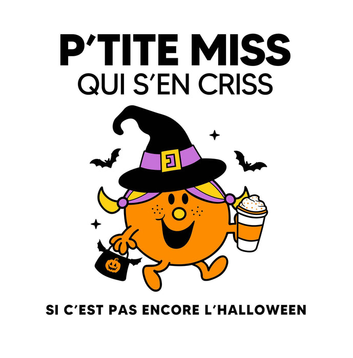 P'tite miss qui s'en Criss si c'est pas encore l'halloween - Coton Ouaté Unisexe