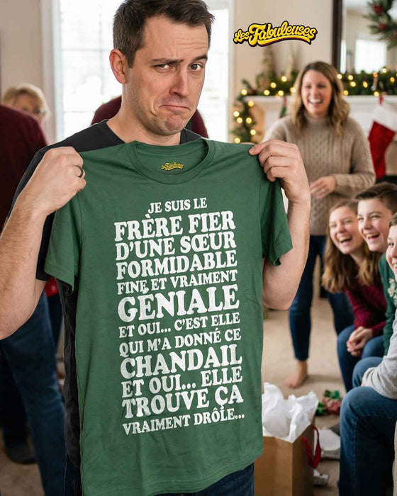 Je suis Le  frère fier d’une sœur  formidable - T-shirt unisexe