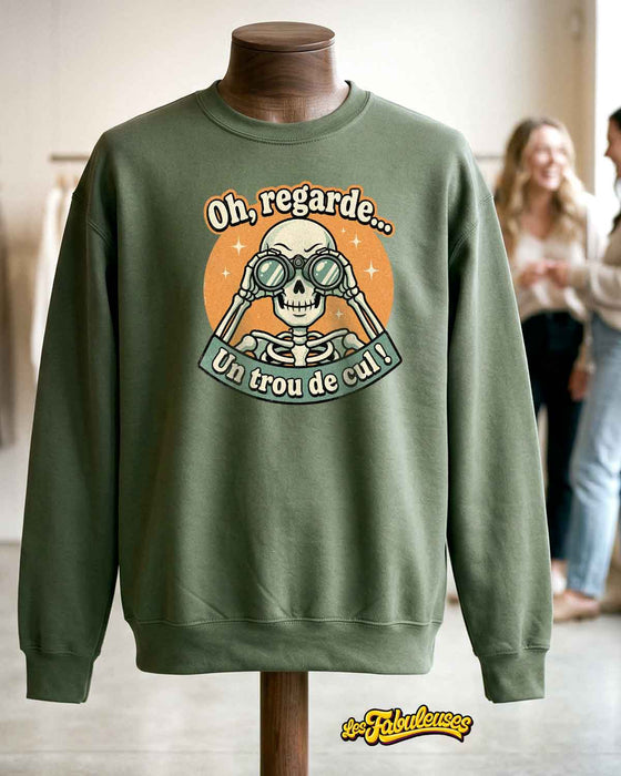 Oh regarde un trou de cul - Coton Ouaté Unisexe