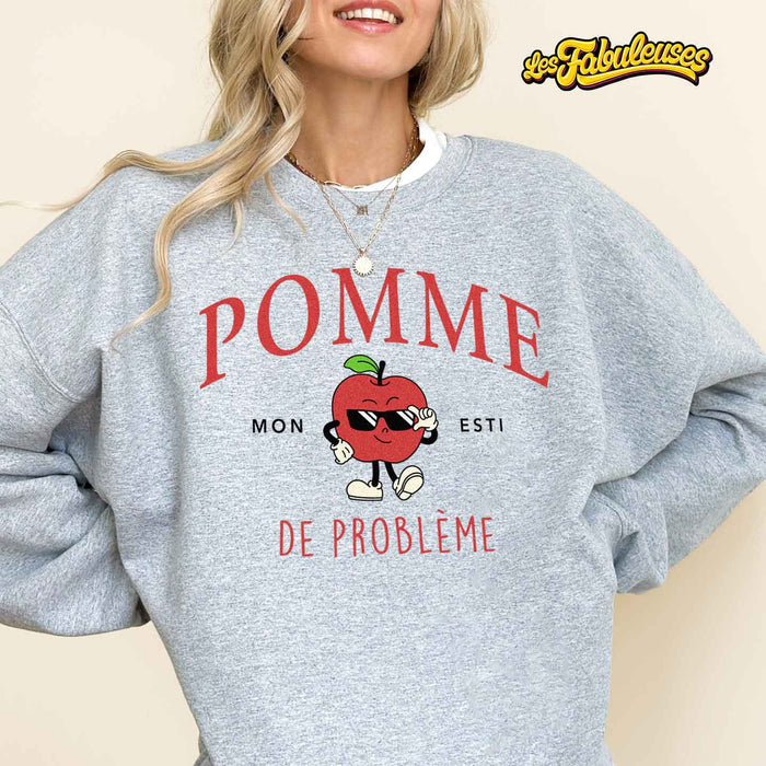 Pomme mon esti de problème - Coton Ouaté Unisexe