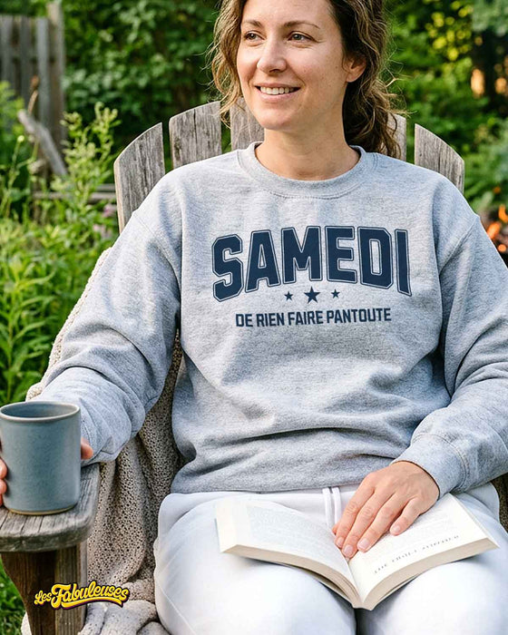 SAMEDI de rien faire pantoute - Coton Ouaté Unisexe