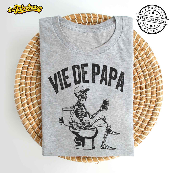 Vie de Papa - T-Shirt Col en ROND HOMME