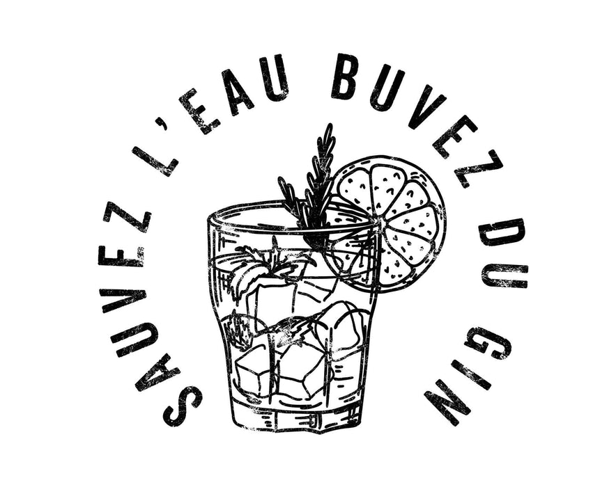 Sauvez l'eau buvez du Gin - T-Shirt